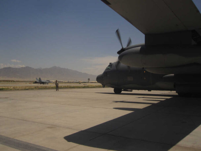 Bagram,Air,Base,,Afghanistan,-,Circa,July,2012:,Mc-130p,Sits