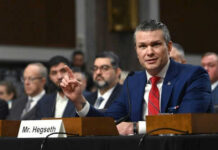 Person speaking at a conference meeting with microphone