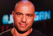 Close-up portrait of a man with a shaved head and a slight smile