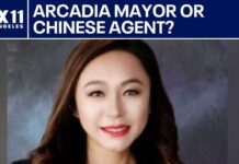 Arcadia mayor pleads guilty to charges of acting as Chinese