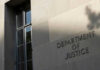 Department of Justice building wall and window