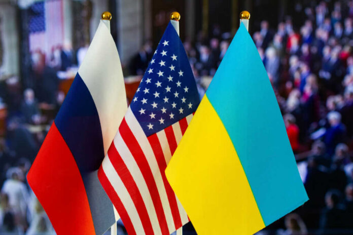 flag-of-usa-russia-ukraine2100277627jpg Russian, American, and Ukrainian flags side by side
