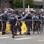 Activists say police blocking protesters near Delaney Hall in Newark