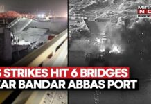 Oil Lifeline Targeted: Bridges Blown Near Port US Deadly Strikes Destroys 6 Bridges In Iran's Hormozgan Near Bandar Abbas Port | Watch