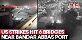 US Deadly Strikes Destroys 6 Bridges In Iran's Hormozgan Near Bandar Abbas Port | Watch