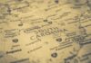 South Carolina map close-up with cities and highways