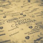MAGA Favorite Looms — No One Knows Who South Carolina map close-up with cities and highways