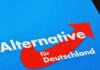 Germany’s Opposition Stood Firm Despite Protests Political logo featuring the word 'Alternative für Deutschland' with an upward arrow