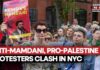 Anti-Mamdani Marchers Confront Pro-Palestine Protesters In NYC Over Mayor Attending 9/11 Ceremony