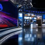 Who Controls Culture After This Mega-Merger? modern television news studio with large video screens