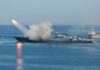 Iran’s Missile Attacks Keep Coming Up Empty Warship launching a missile at sea