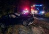 He Tried to Kill Politician With His Car – Crushed Her Crashed car on a dark roadside with emergency vehicles