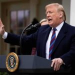 Three Years Later, a Promise Still Stands Donald Trump speaking at a podium outdoors