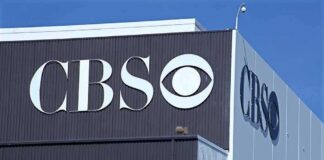 CBS logo on the exterior of a studio building
